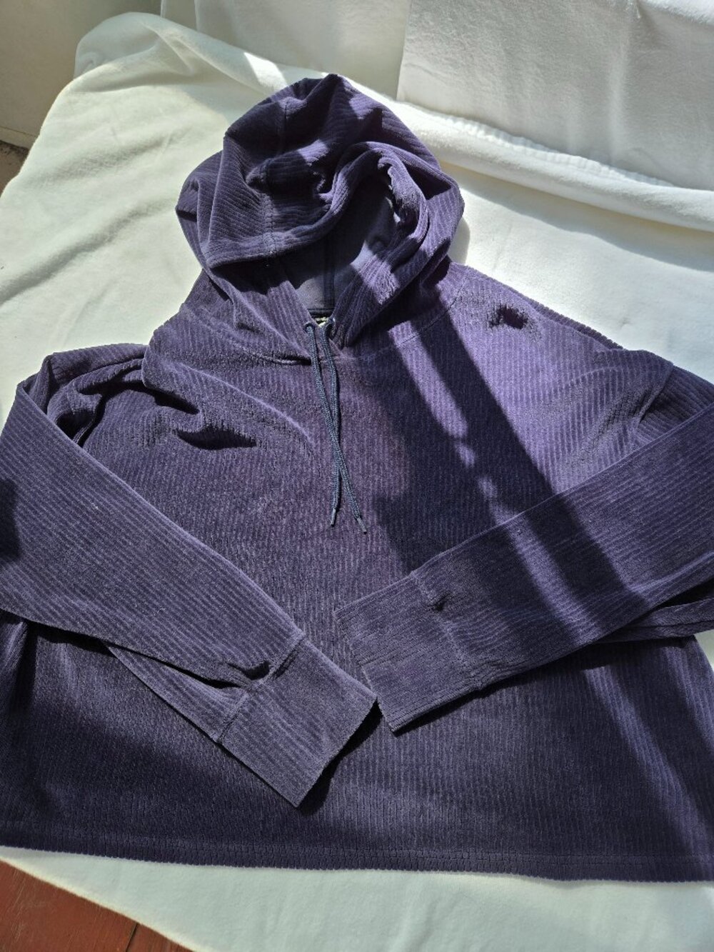 Avia Ribbed Velour Cropped Sweatsuit Navy Blue Size XL (16-18)